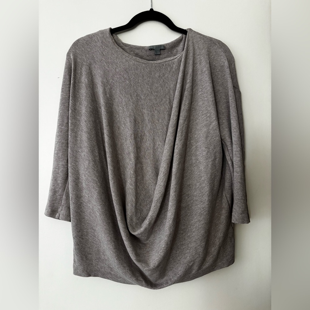 COS Asymmetrical Draped Long Sleeve Top, M